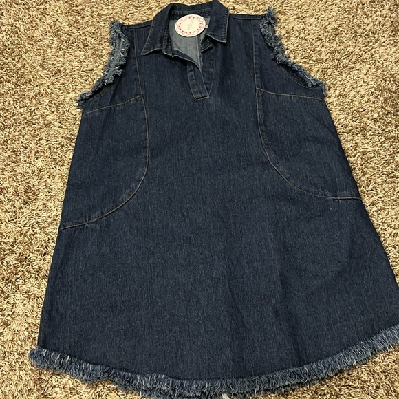 Oversized Umgee Blue Jean Dress - Picture 3 of 3